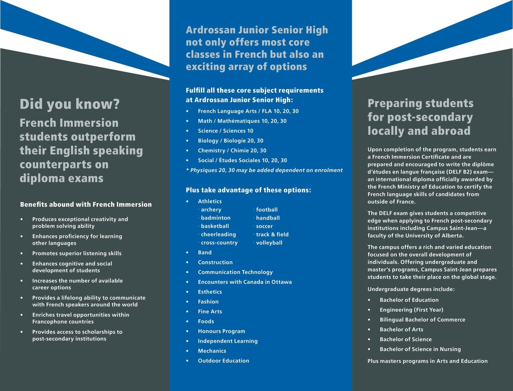 EIPS French Immersion | Ardrossan Junior Senior High